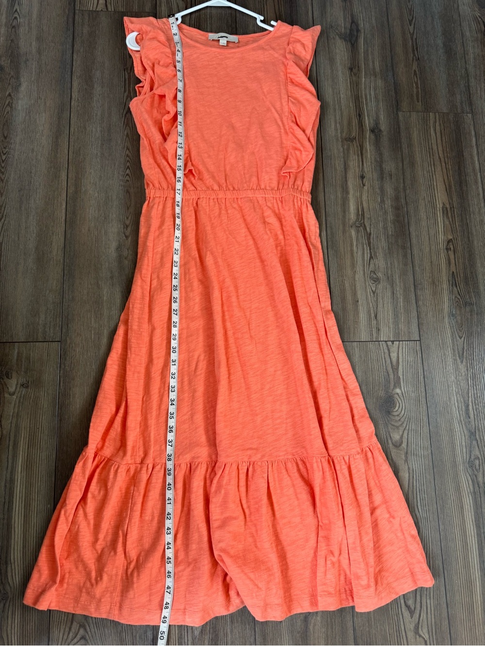 LOFT Orange Flutter-Sleeve Maxi Dress - Picture 5 of 7